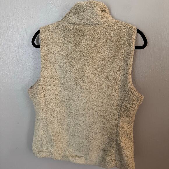 PATAGONIA Los Gatos Beige Fuzzy Vest Size XL Fall comfort zip up - Picture 4 of 4